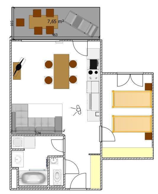 T2 44m2 Hyper Centre, Vélos, Parking Et Grand Balcon English Spoken Appartement